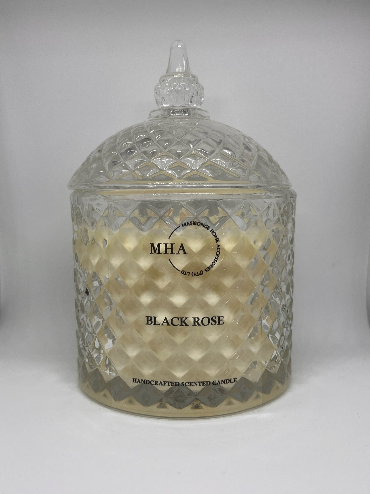 Cut Glass Candle with Lid (Large)